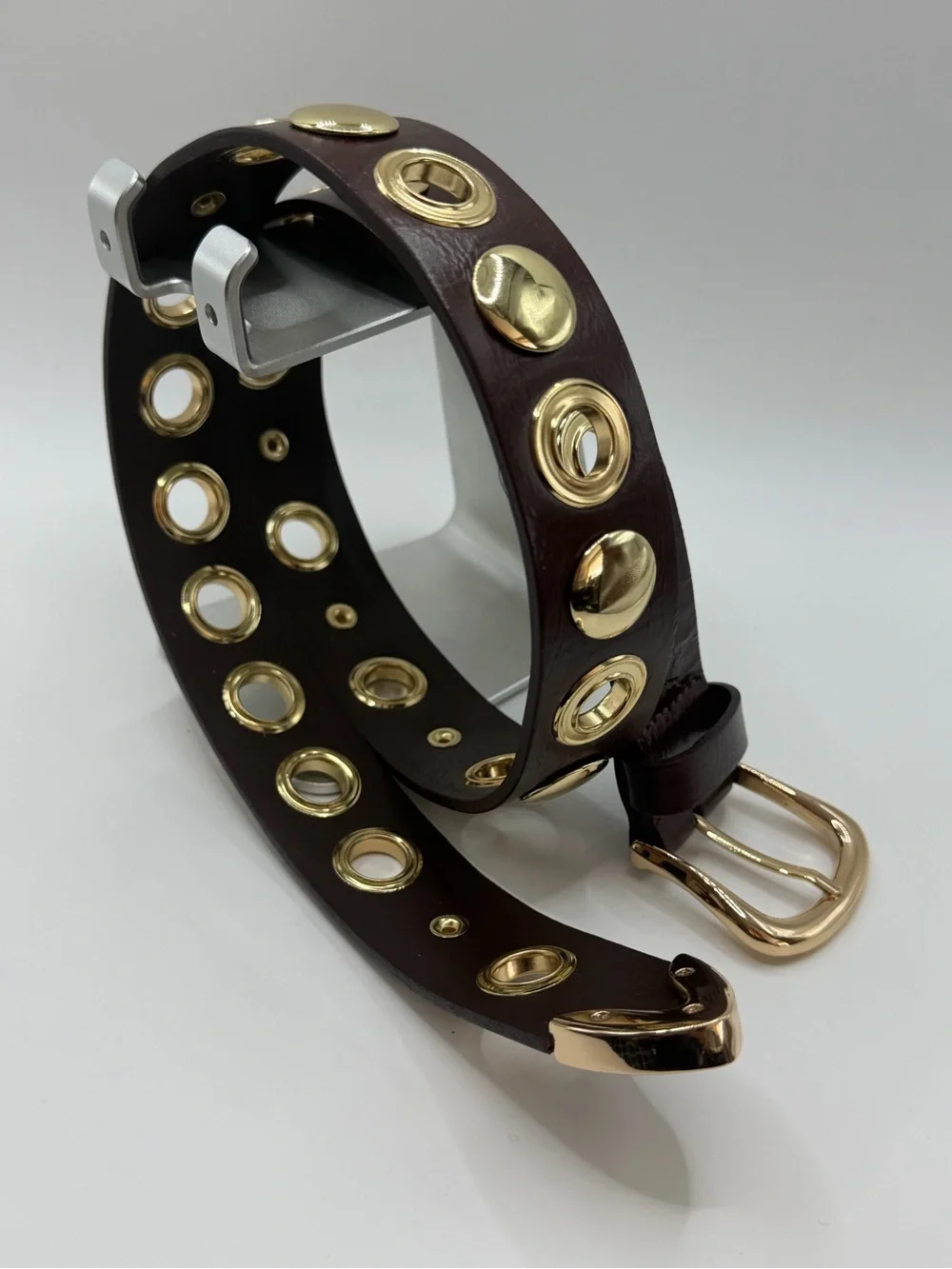 J. Crew Women's Grommet Belt in Italian Leather Brown Size XS/Extra Small